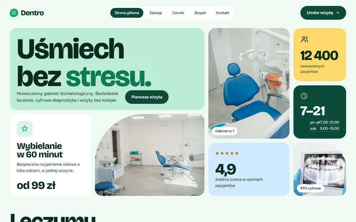Wzorcowa witryna: praktyka dentystyczna